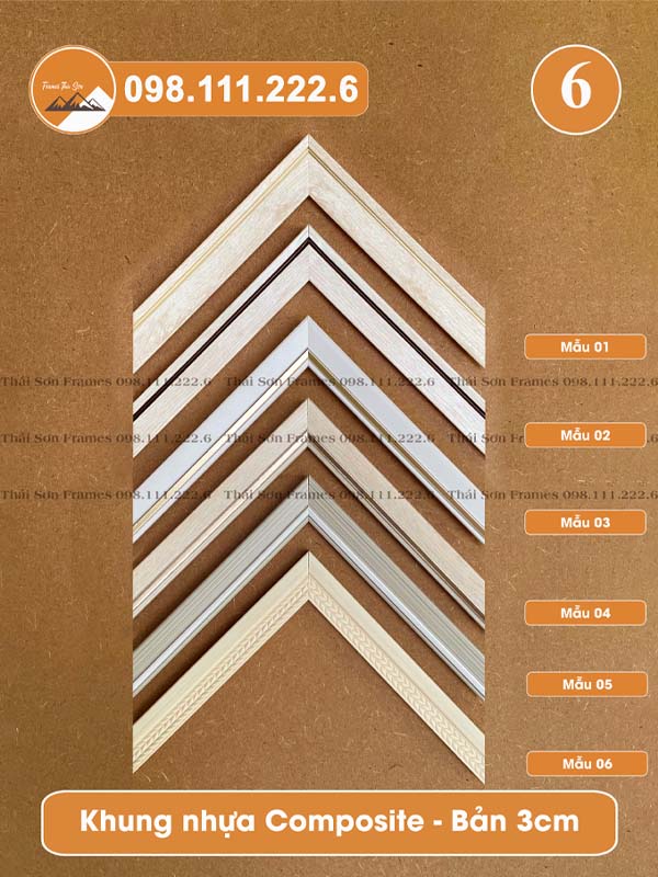 Mẫu khung bản viền 3cm
