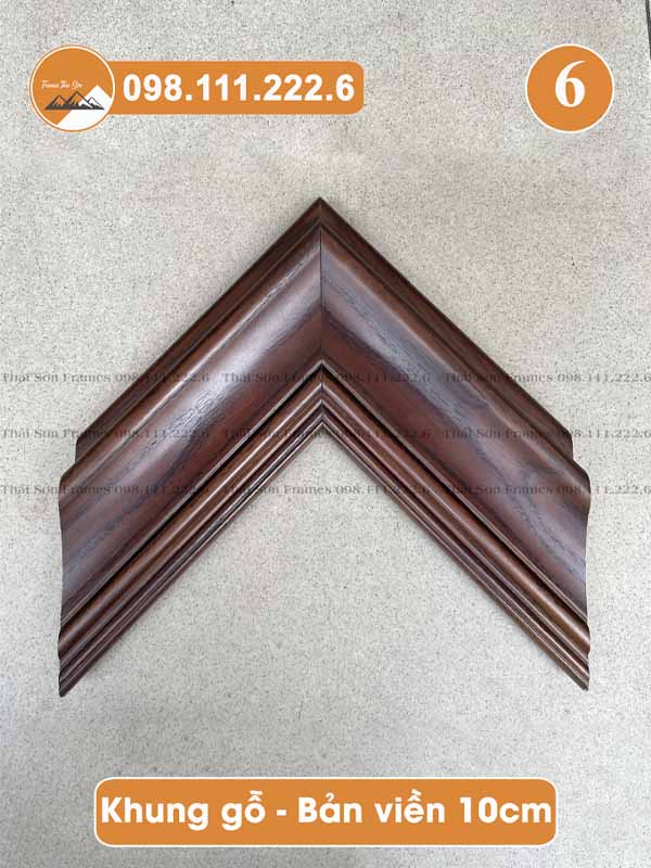 Mẫu khung gỗ bản viền 10cm (mã 06)