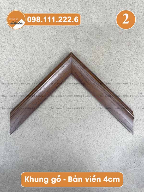 Mẫu khung gỗ bản viền 4cm