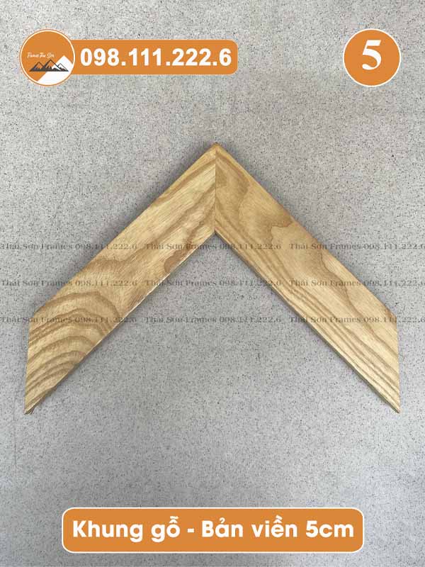 Mẫu khung gỗ bản phẳng 5cm (mã 05)