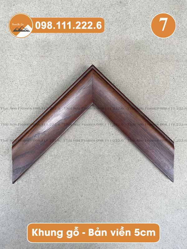 Mẫu khung gỗ bản viền 5cm (mã 07)