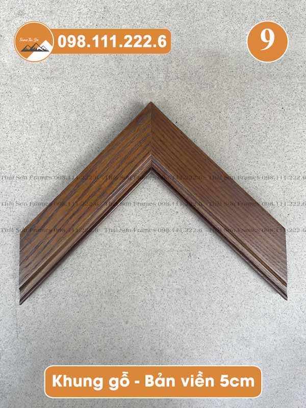 Mẫu khung gỗ bản viền 5cm (mã 09)