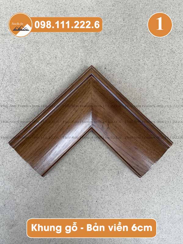 Mẫu khung gỗ bản viền 6cm (mã 01)