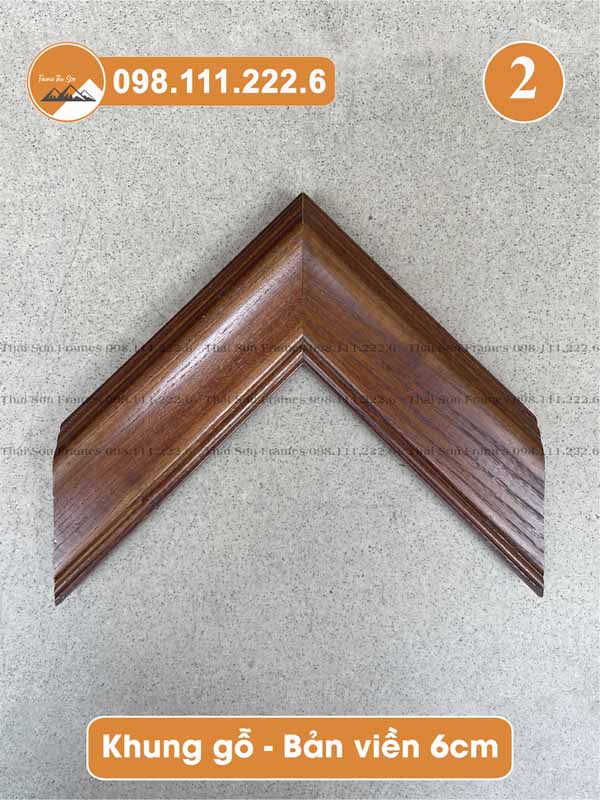 Mẫu khung gỗ bản viền 6cm (mã 02)