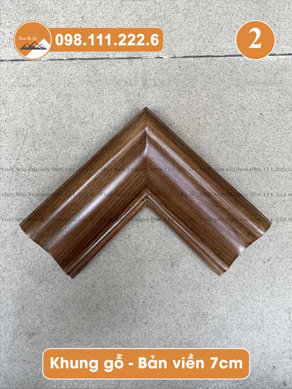 Mẫu khung gỗ bản viền 7cm (mã 02)