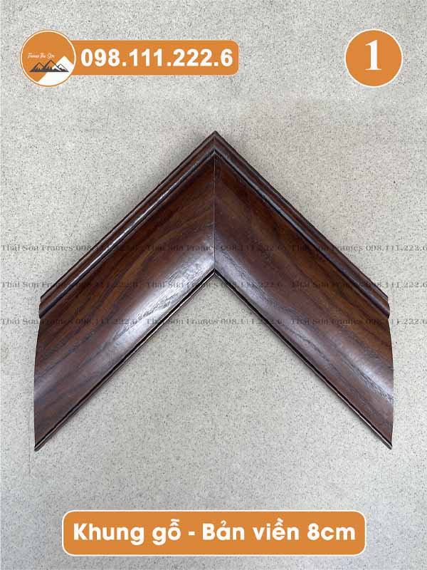 Mẫu khung gỗ bản viền 8cm (mã 01)