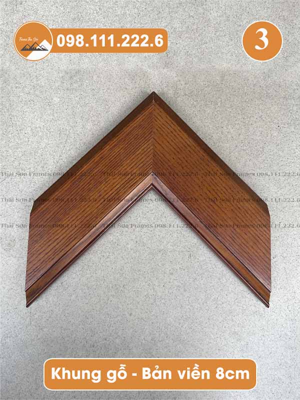 Mẫu khung gỗ bản viền 8cm (mã 03)
