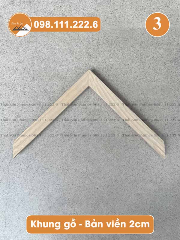 Mẫu khung gỗ bản phẳng 2cm