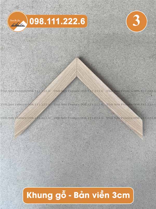 Mẫu khung gỗ bản phẳng 3cm